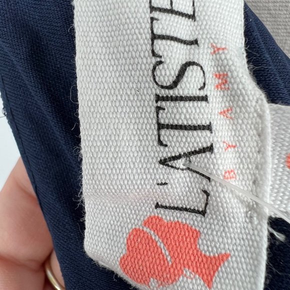 L'Atiste Metallic Halter Honeycomb Dress Blue Gold Size Medium NWT - Picture 10 of 11